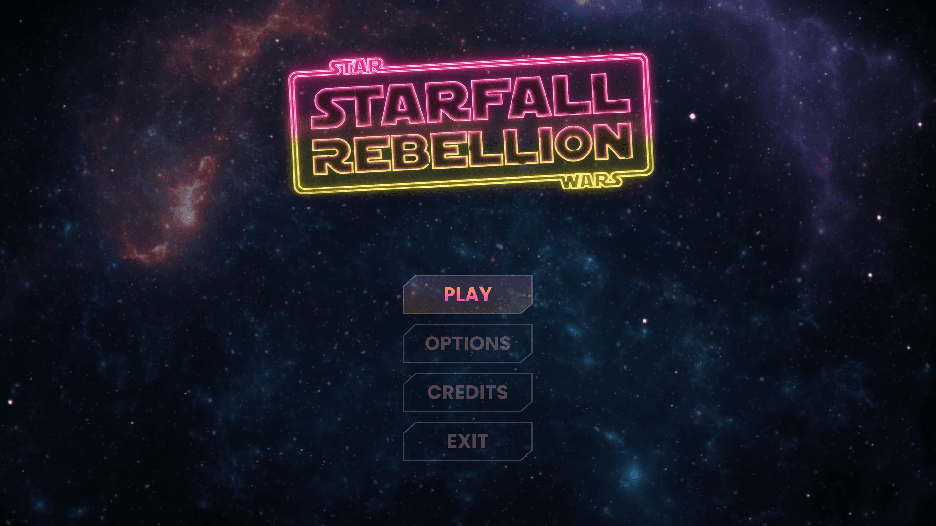 Starfall Rebellion's Main Menu